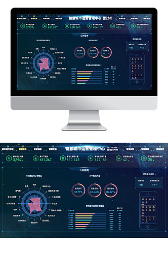 社会公共制度数据可视化大屏展示平台UI