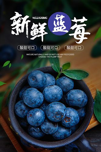 新鲜蓝莓树莓水果葡萄生鲜蔬果详情页
