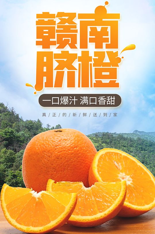 赣南脐橙水果促销淘宝详情页