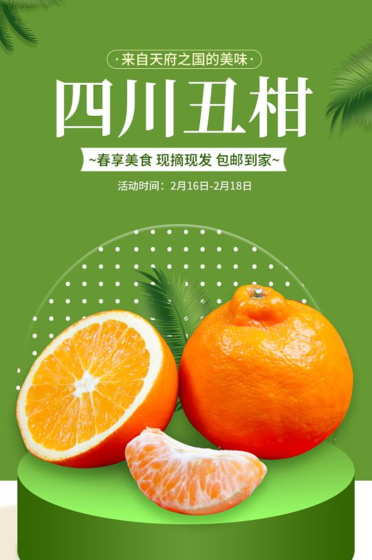 电商食品水果丑柑丑橘橙子柑橘子桔子详情页
