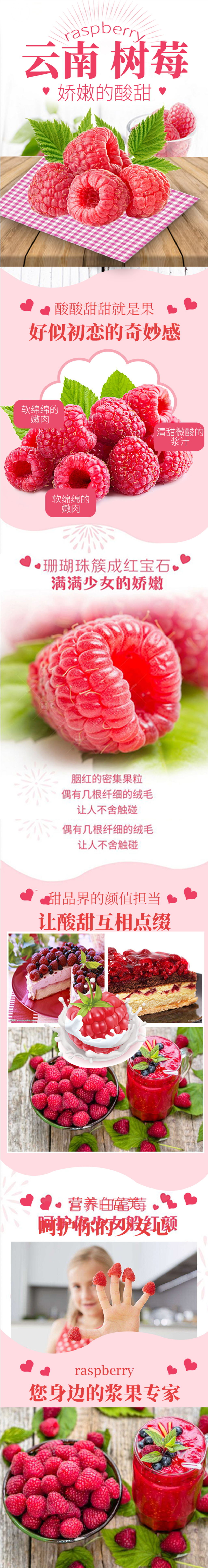 树莓水果详情页模板素材