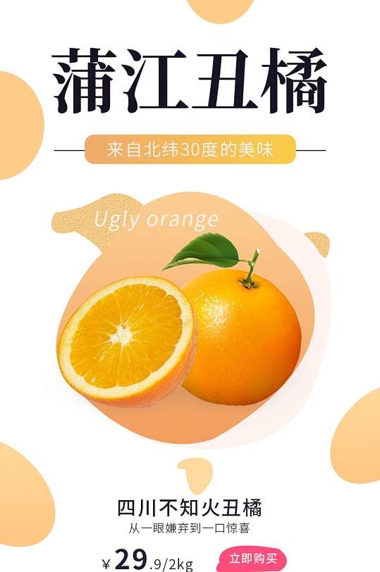 淘宝水果生鲜橘子橙子详情页