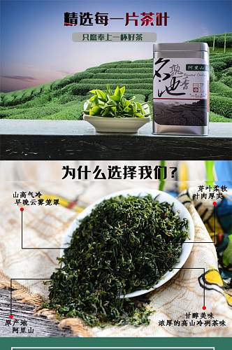 淘宝天猫青茶绿茶淘宝详情页