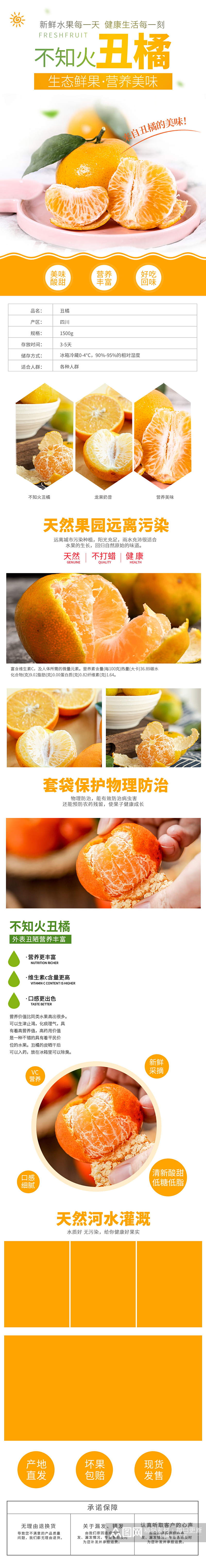 丑橘水果食品详情素材