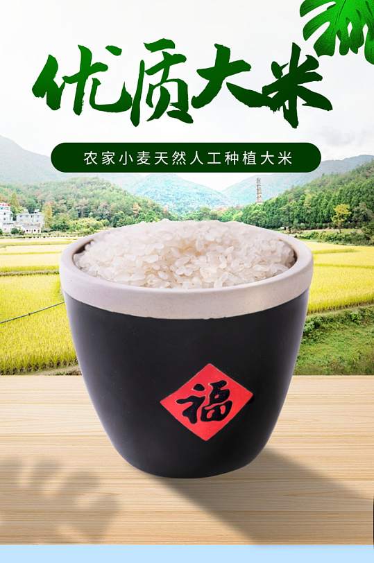 优质大米农家种植小麦详情页