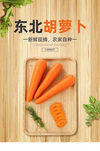 蔬菜胡萝卜详情页设计素材
