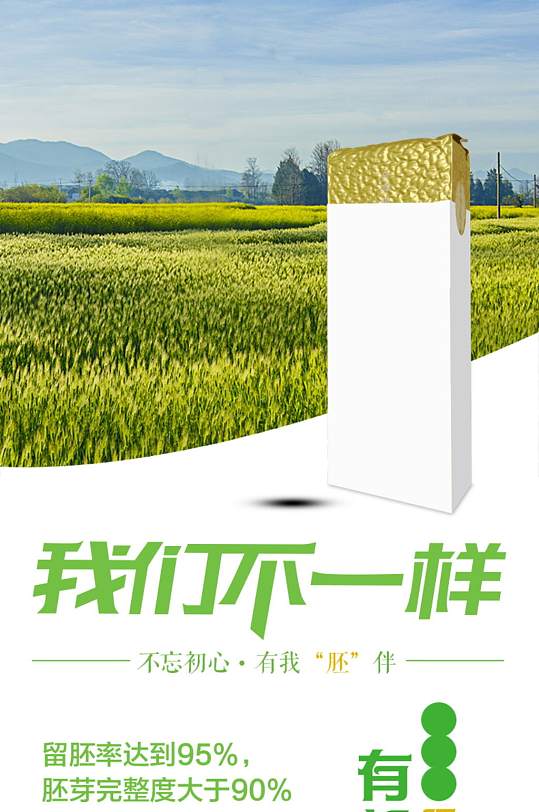 胚芽米详情页时尚简约小清新