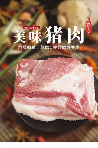 生鲜肉类黑毛猪肉详情页