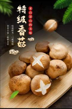 天猫香菇详情页简约风食品生鲜土特产