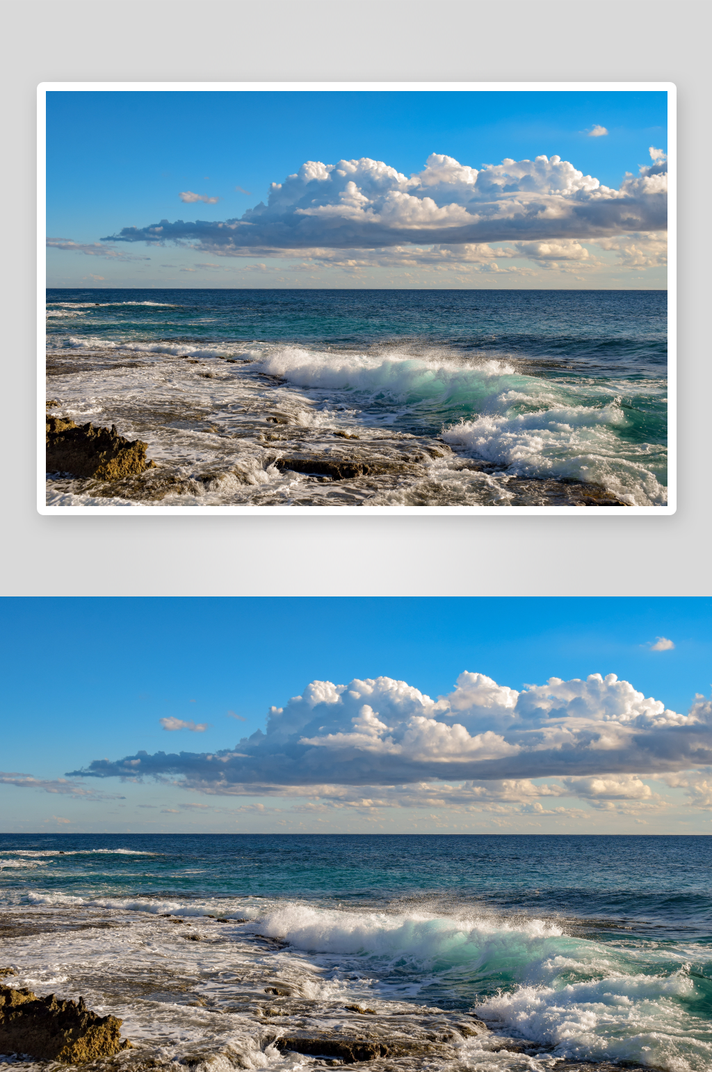 海岸海浪天空云地平线素材