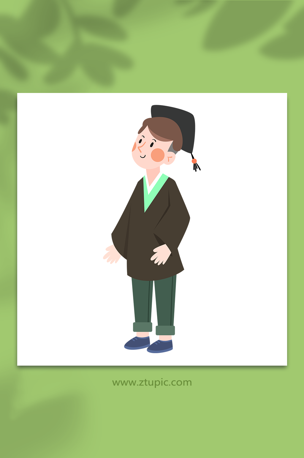 大学毕业季人物元素素材