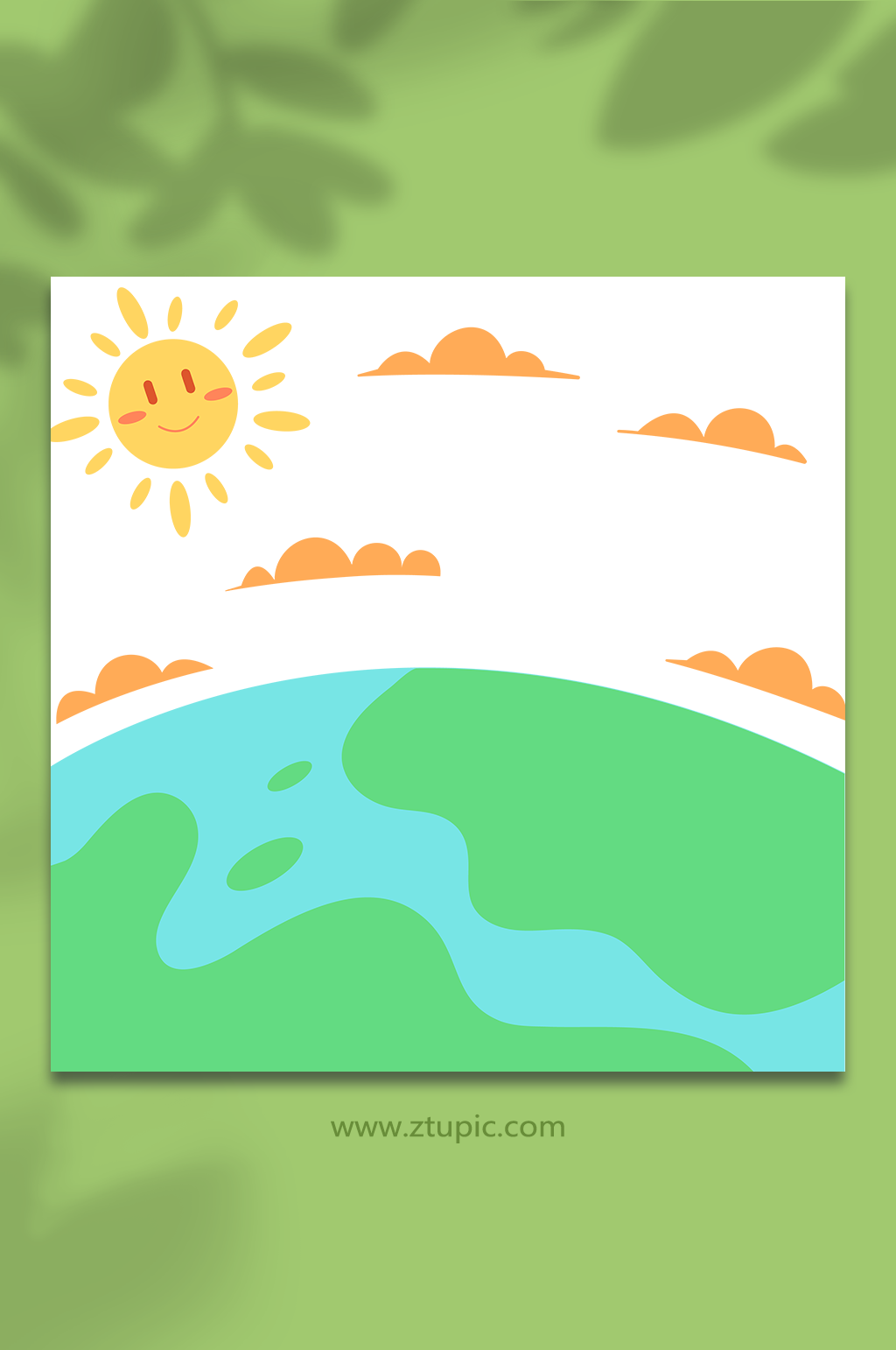 户外垃圾分类插画背景素材