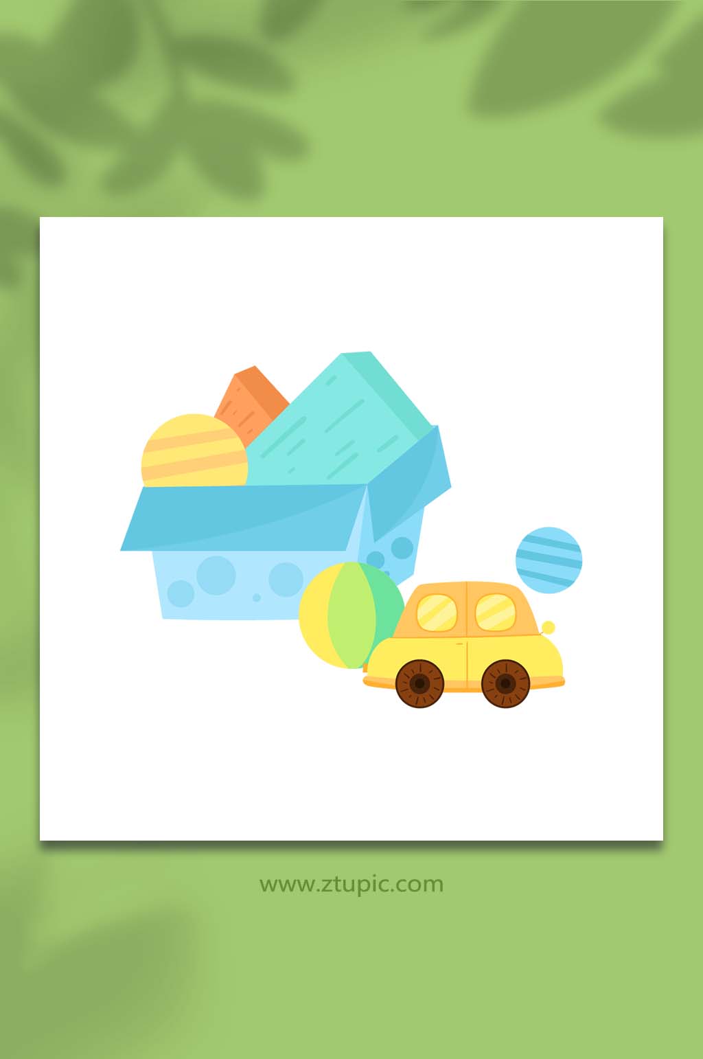 盒子玩具跳蚤市场义卖物品元素插画素材
