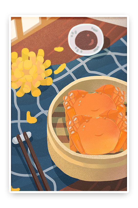 月饼插画海报手绘图片-月饼插画海报手绘素材下载-众图网