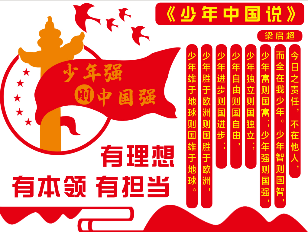 少年强则中国强少年中国说素材