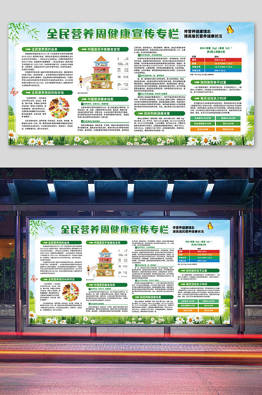 全民营养周健康宣传栏