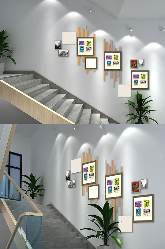 创意校园楼梯文化墙-众图网