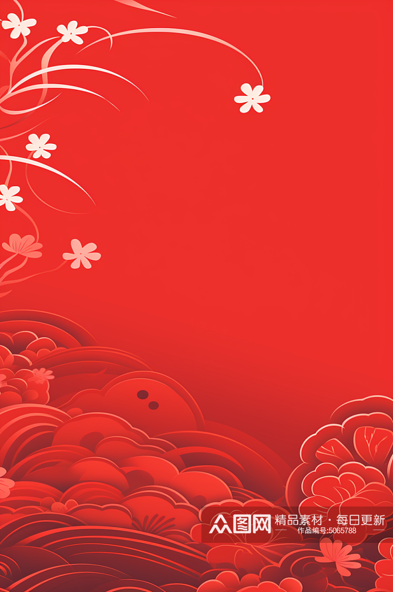中国红展板海报传统元素背景设计图素材