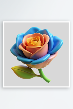 玫瑰免抠图立体设计小元素