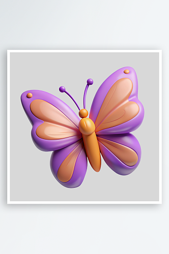 蝴蝶免抠图立体设计小元素