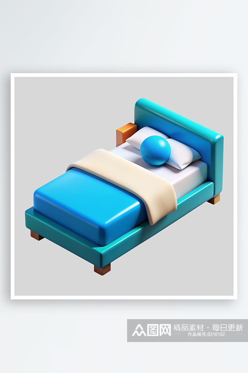 床免抠图立体设计小元素素材