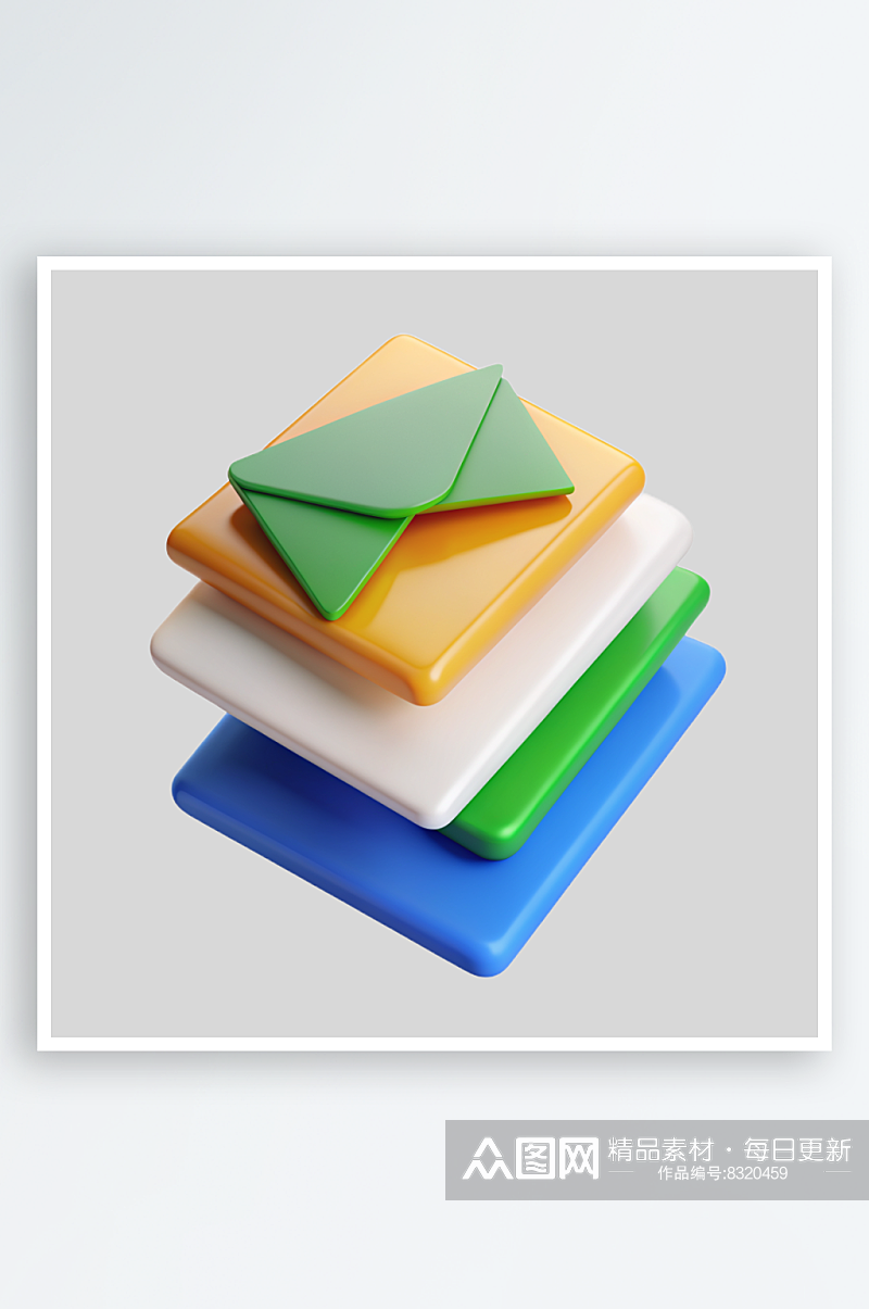 信件免抠图立体设计元素素材