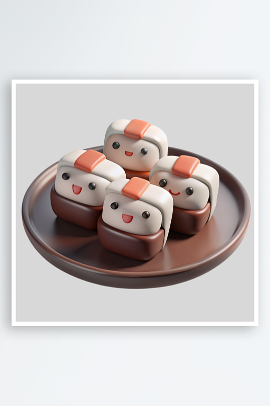 寿司免抠图立体设计元素