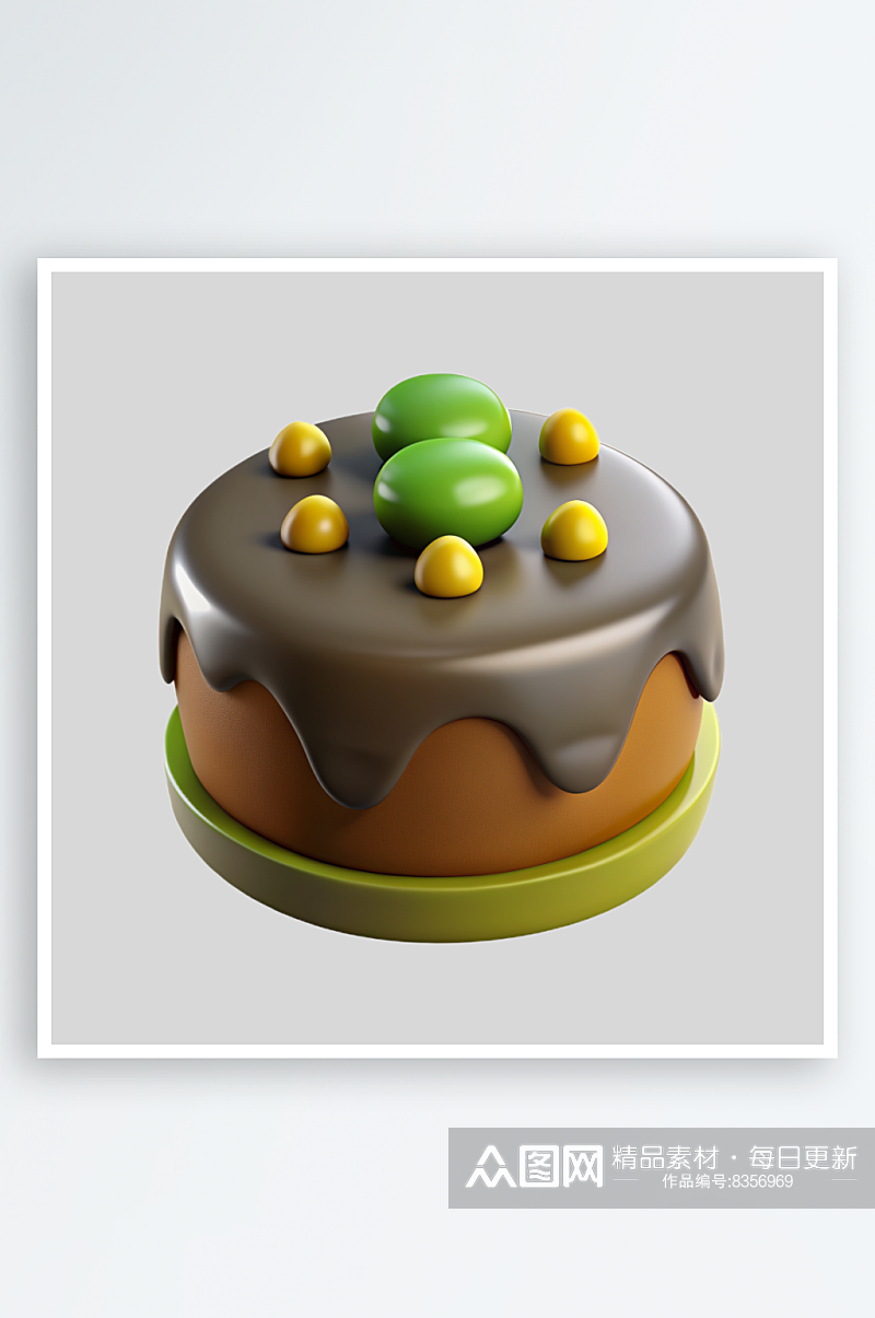 生日蛋糕免抠图立体设计元素素材