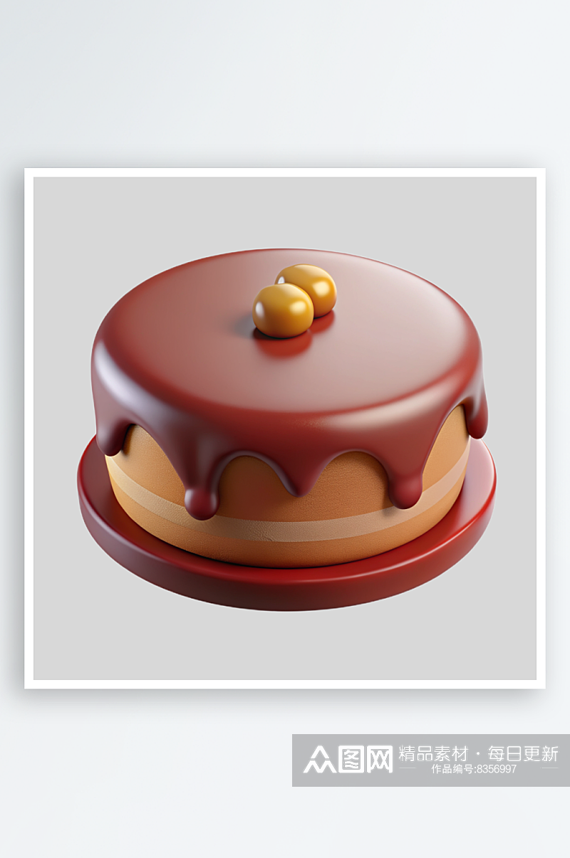 生日蛋糕免抠图立体设计小元素素材