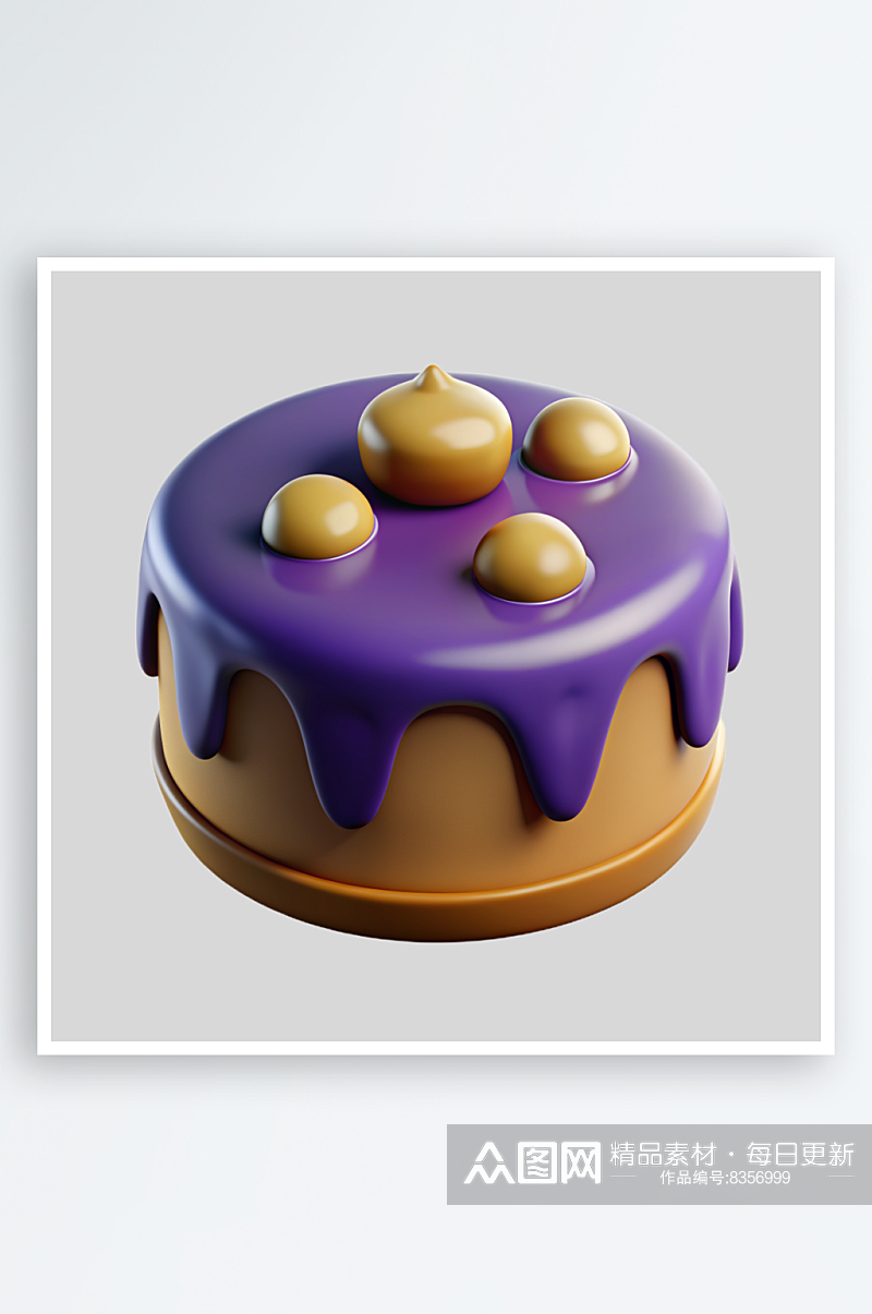 生日蛋糕免抠图立体设计小元素素材