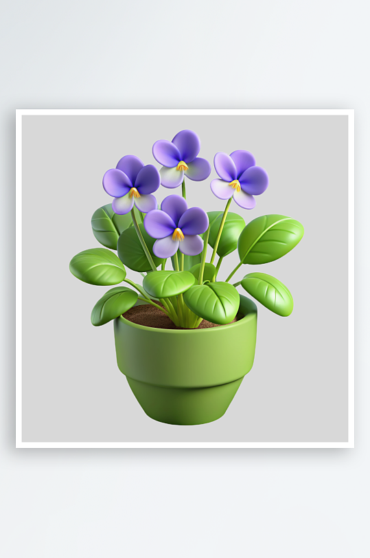 花盆盆栽免抠图立体设计元素