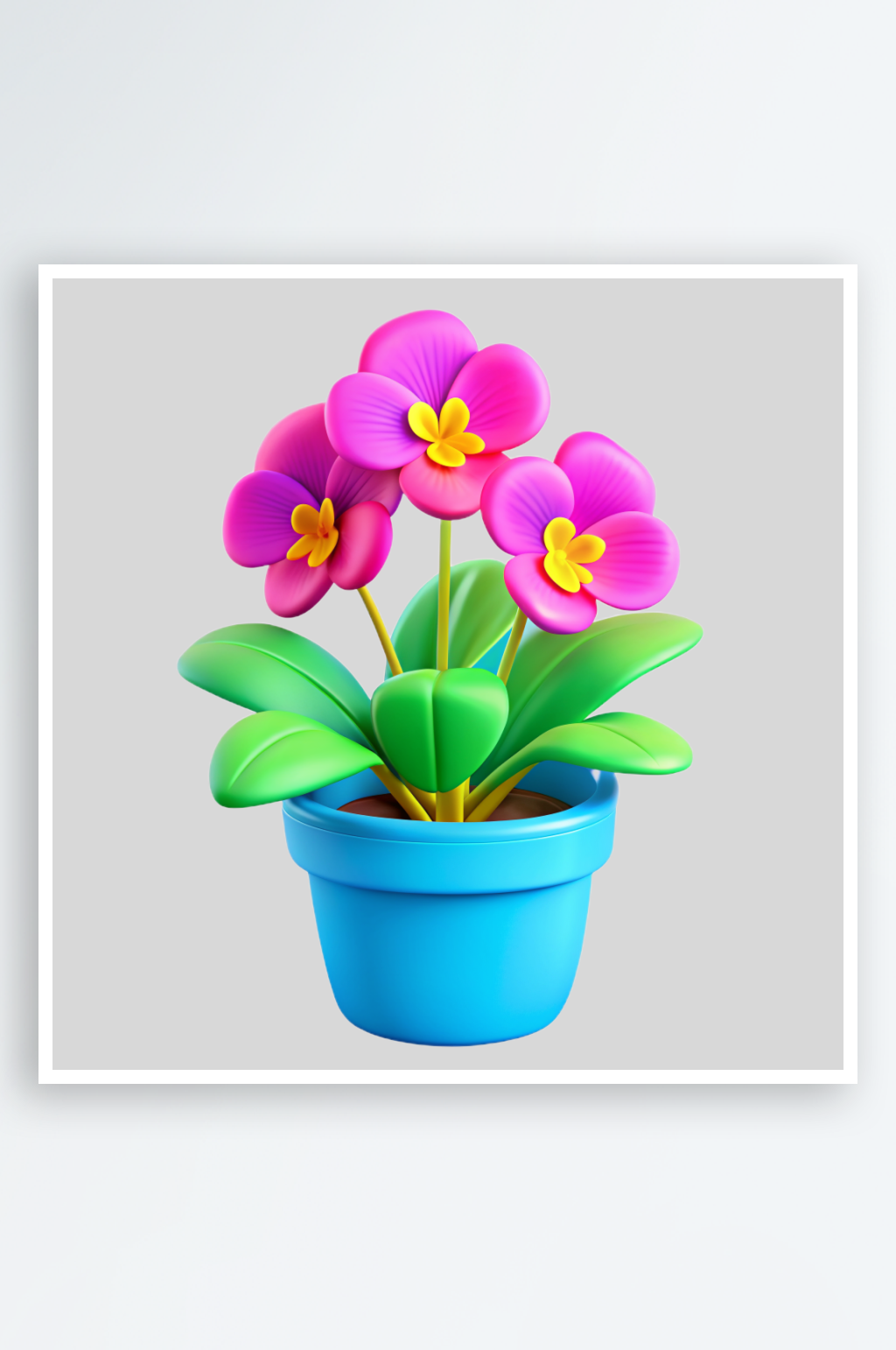 花盆盆栽免抠图立体设计元素素材