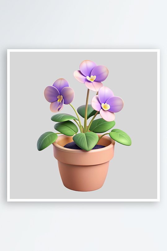 花盆盆栽免抠图立体设计元素