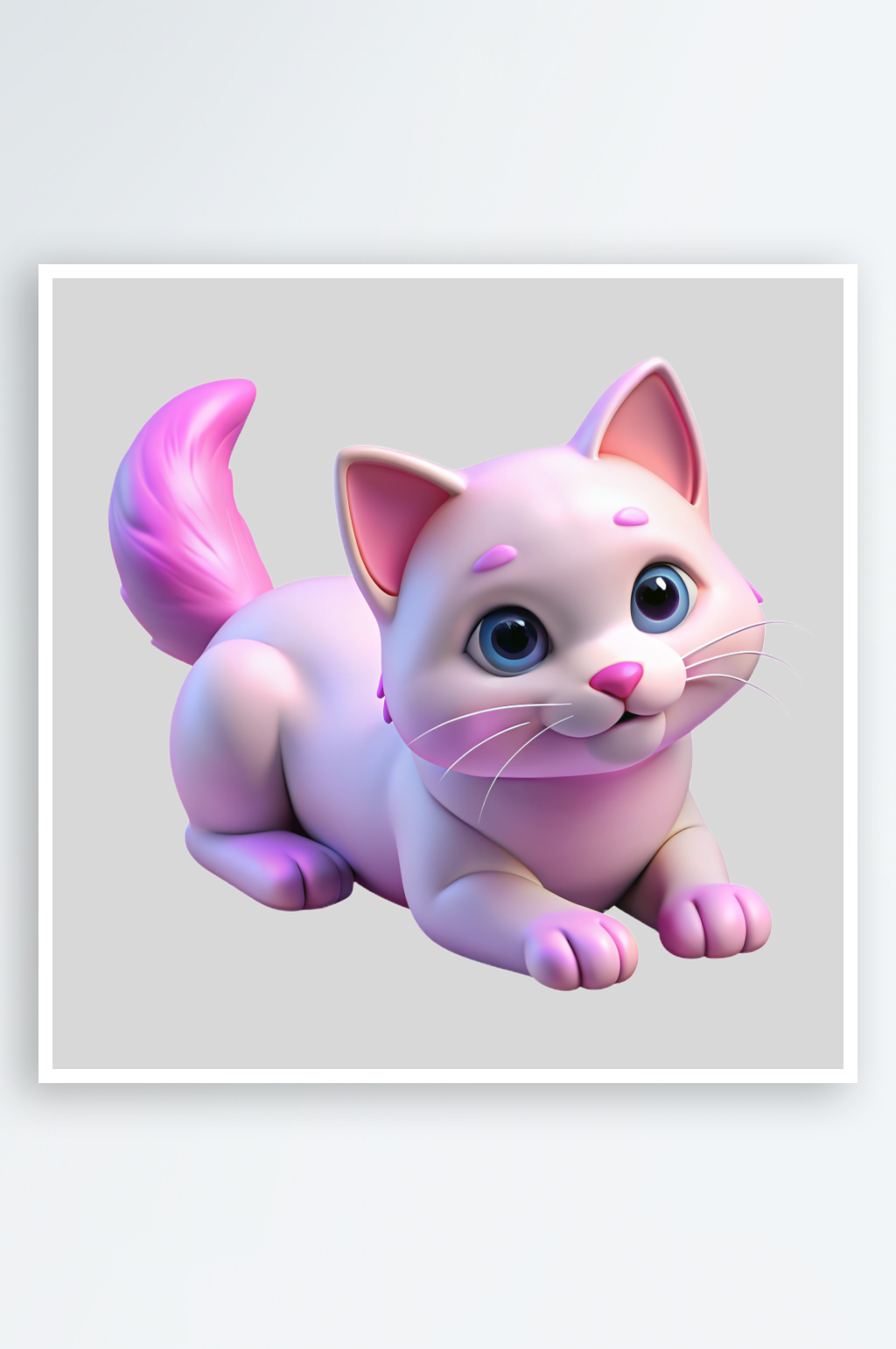 猫咪免抠图立体设计小元素素材