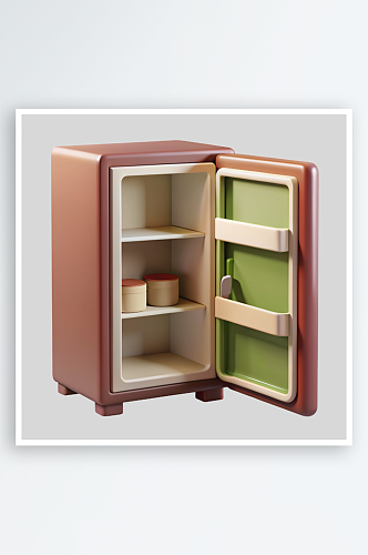 冰箱免抠图立体设计小元素