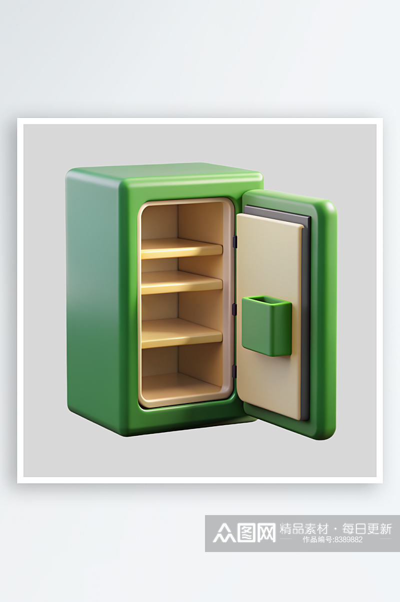 冰箱免抠图立体设计小元素素材