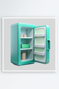 冰箱免抠图立体设计小元素