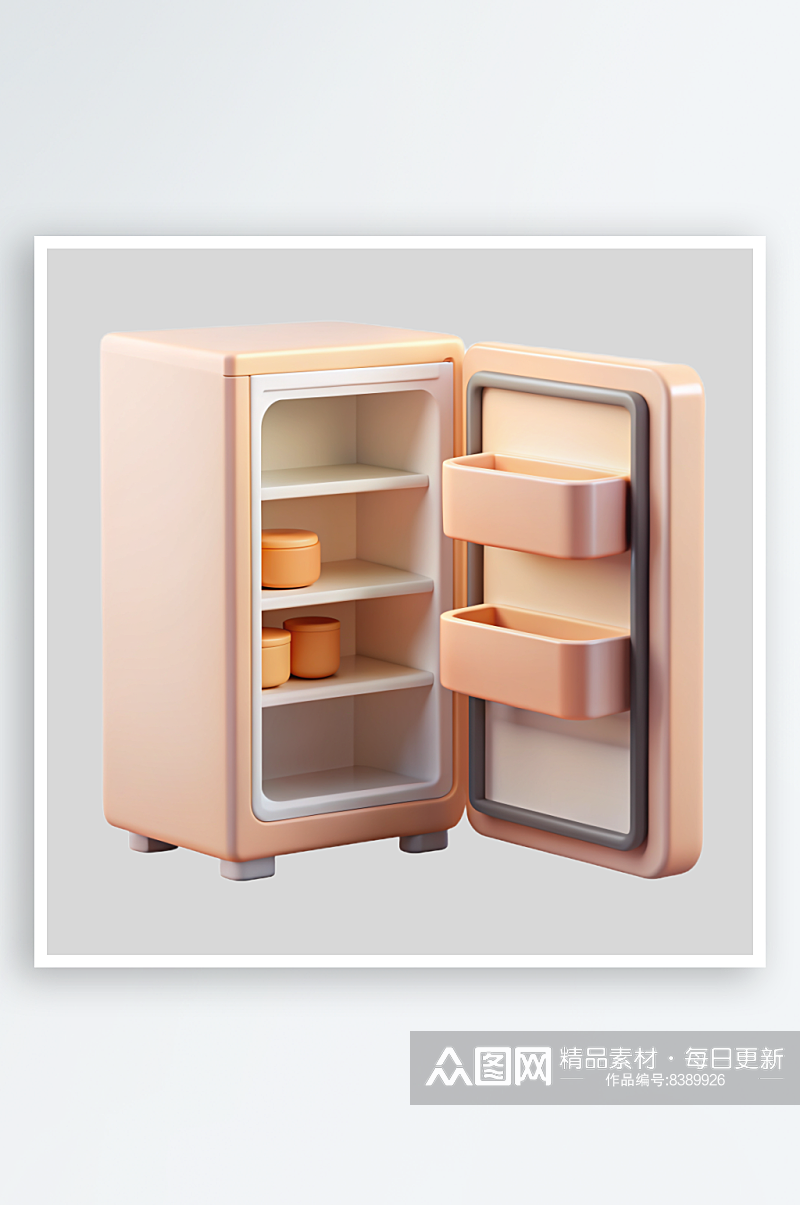 冰箱免抠图立体设计元素素材