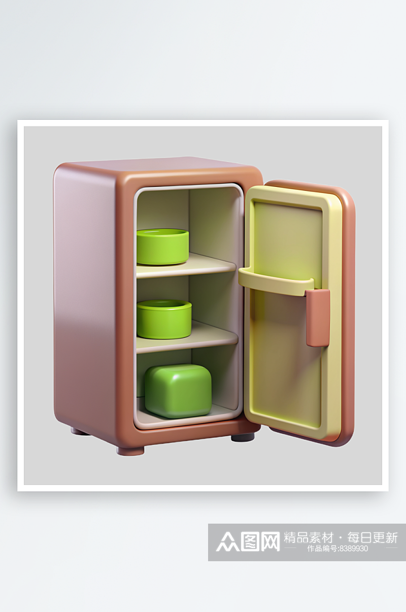 冰箱免抠图立体设计元素素材