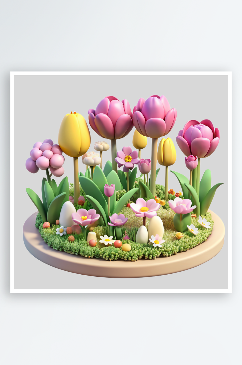 花园花朵免抠图立体设计元素素材