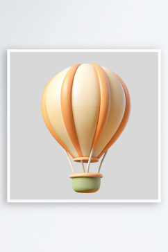 热气球免抠图立体设计元素