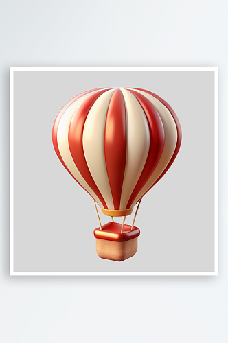 热气球免抠图立体设计小元素