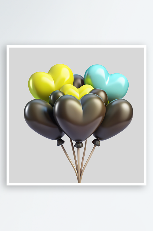 氛围气球免抠图立体设计元素