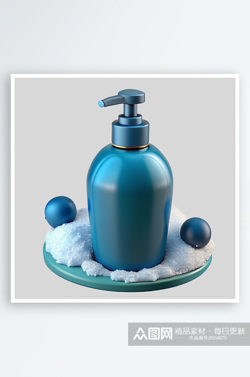 洗发水包装免抠图立体设计小元素素材