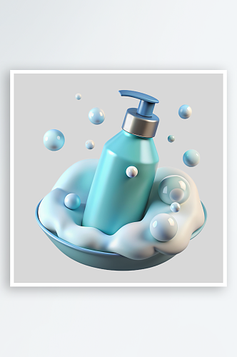 洗发水包装免抠图立体设计小元素