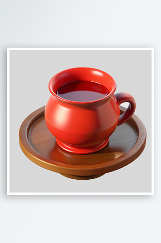 茶具免抠图立体设计小元素