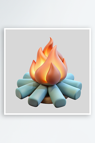 火堆免抠图立体设计元素