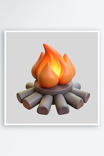 火堆免抠图立体设计元素