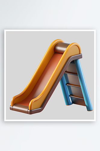 儿童滑梯免抠图立体设计元素