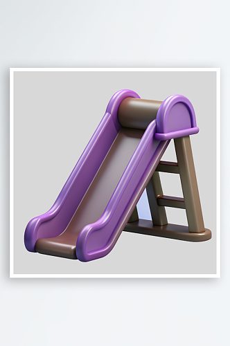 儿童滑梯免抠图立体设计元素